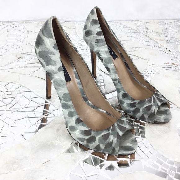 Ann Taylor Shoes - Ann Taylor Animal Print Peep Toe Heels